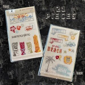 New Tropical Tiki Hawaii Beach Vacation Stickers great for scrapbook or crafts